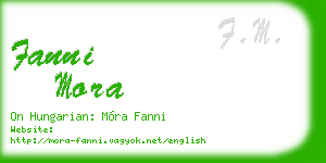fanni mora business card